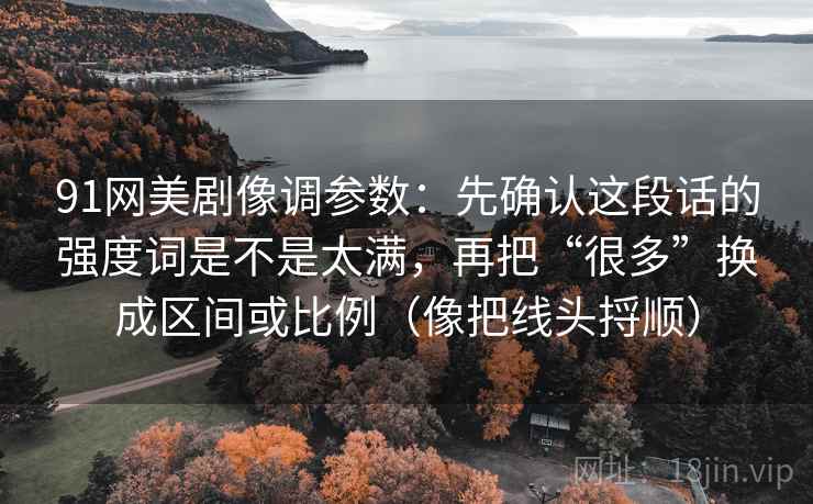91网美剧像调参数:先确认这段话的强度词是不是太满,再把“很多”换成区间或比例(像把线头捋顺) 91网美剧像调参数:先确认这段话的强度词是不是太满,再把“很多”换成区间或比例(像把线头捋顺)